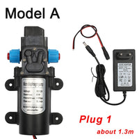 DC 12V 60W Micro Electric Diaphragm Water Pump Automatic Switch 5L/min High Pressure Car Washing Spray Water Pump 0.8Mpa 5L/min