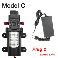 DC 12V 60W Micro Electric Diaphragm Water Pump Automatic Switch 5L/min High Pressure Car Washing Spray Water Pump 0.8Mpa 5L/min