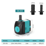 3/6/10/15/25W Ultra-Quiet Submersible Water Fountain Pump Filter Fish Pond Aquarium Water Pump Tank Fountain