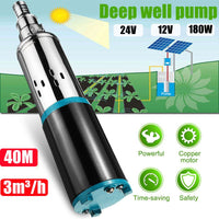 40m 12V/24V Solar Water Pump High Lift 180W / 300W Deep Well Pump DC Screw Submersible Pump Agricultural Irrigation Garden Home